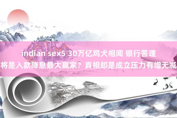 indian sex5 30万亿鸡犬相闻 银行答理将是入款降息最大赢家？真相却是成立压力有增无减