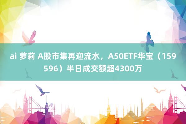 ai 萝莉 A股市集再迎流水，A50ETF华宝（159596）半日成交额超4300万