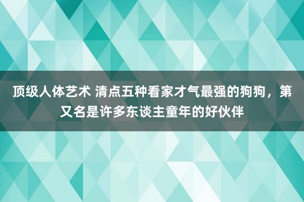 顶级人体艺术 清点五种看家才气最强的狗狗，第又名是许多东谈主童年的好伙伴