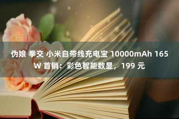 伪娘 拳交 小米自带线充电宝 10000mAh 165W 首销：彩色智能数显，199 元