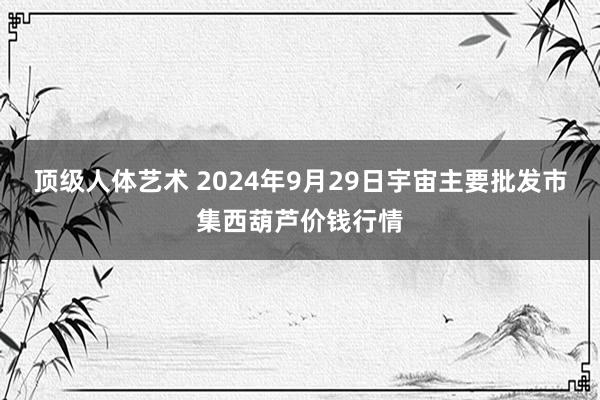 顶级人体艺术 2024年9月29日宇宙主要批发市集西葫芦价钱行情