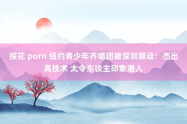 探花 porn 纽约青少年齐唱团被深圳颤动：杰出高技术 太令东谈主印象潜入