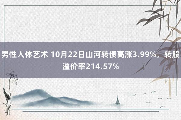 男性人体艺术 10月22日山河转债高涨3.99%，转股溢价率214.57%