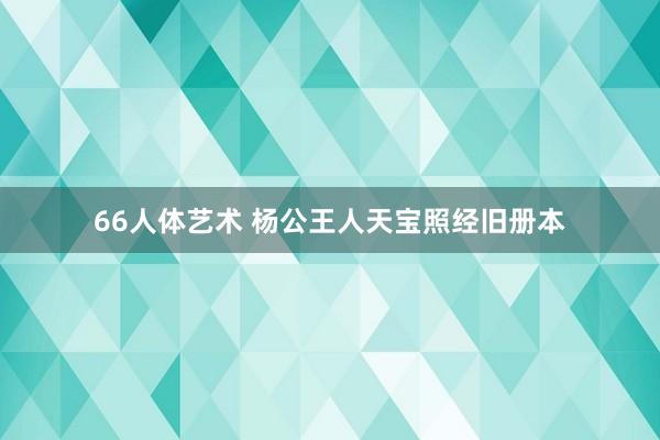 66人体艺术 杨公王人天宝照经旧册本