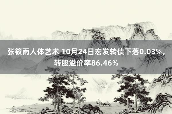 张筱雨人体艺术 10月24日宏发转债下落0.03%，转股溢价率86.46%