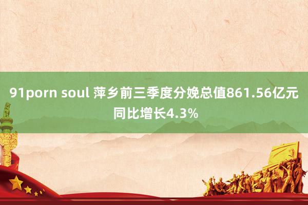 91porn soul 萍乡前三季度分娩总值861.56亿元 同比增长4.3%