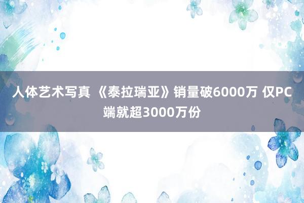 人体艺术写真 《泰拉瑞亚》销量破6000万 仅PC端就超3000万份