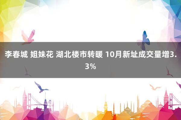 李春城 姐妹花 湖北楼市转暖 10月新址成交量增3.3%