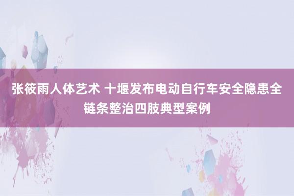 张筱雨人体艺术 十堰发布电动自行车安全隐患全链条整治四肢典型案例