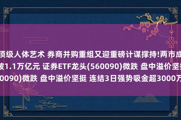 顶级人体艺术 券商并购重组又迎重磅计谋撑持!两市成交额连结第51日打破1.1万亿元 证券ETF龙头(560090)微跌 盘中溢价坚挺 连结3日强势吸金超3000万元