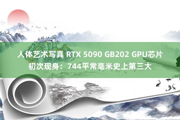 人体艺术写真 RTX 5090 GB202 GPU芯片初次现身：744平常毫米史上第三大