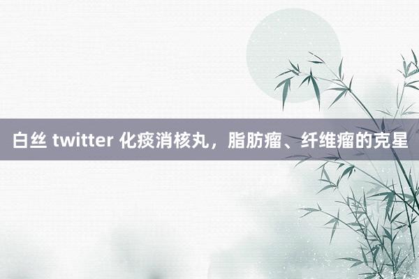 白丝 twitter 化痰消核丸，脂肪瘤、纤维瘤的克星