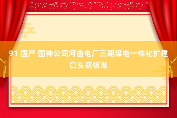 91 国产 国神公司河曲电厂三期煤电一体化扩建口头获核准