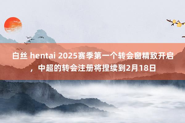 白丝 hentai 2025赛季第一个转会窗精致开启，中超的转会注册将捏续到2月18日