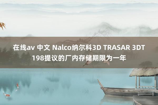 在线av 中文 Nalco纳尔科3D TRASAR 3DT198提议的厂内存储期限为一年